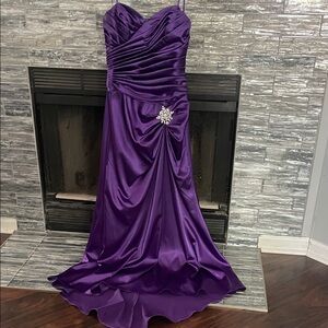 Cinderella Deep Purple Prom Dress